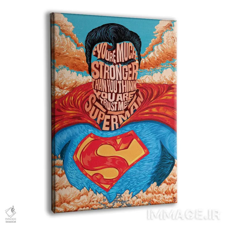 تابلو دکوراتیو تو خیلی قوی تر از چیزی هستی که فکر می کنی اثر نیت جونز دیزاین - نمای پرسپکتیو محصول