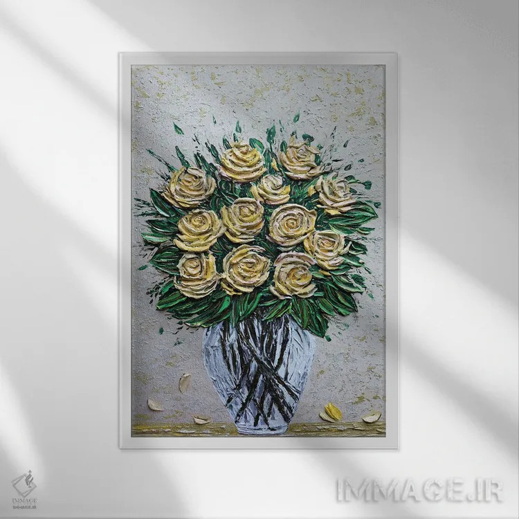 تابلو دکوراتیو دوازده دلیل برای دوست داشتنت اثر ندا خطیب - نمای قابدار سفید