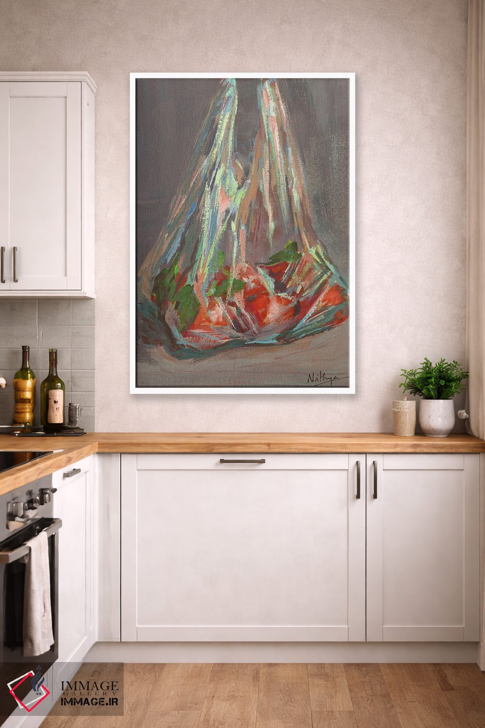 تابلو دکوراتیو پرتقال ها در کیسه اثر نیتیا سوامیناتان - D4W