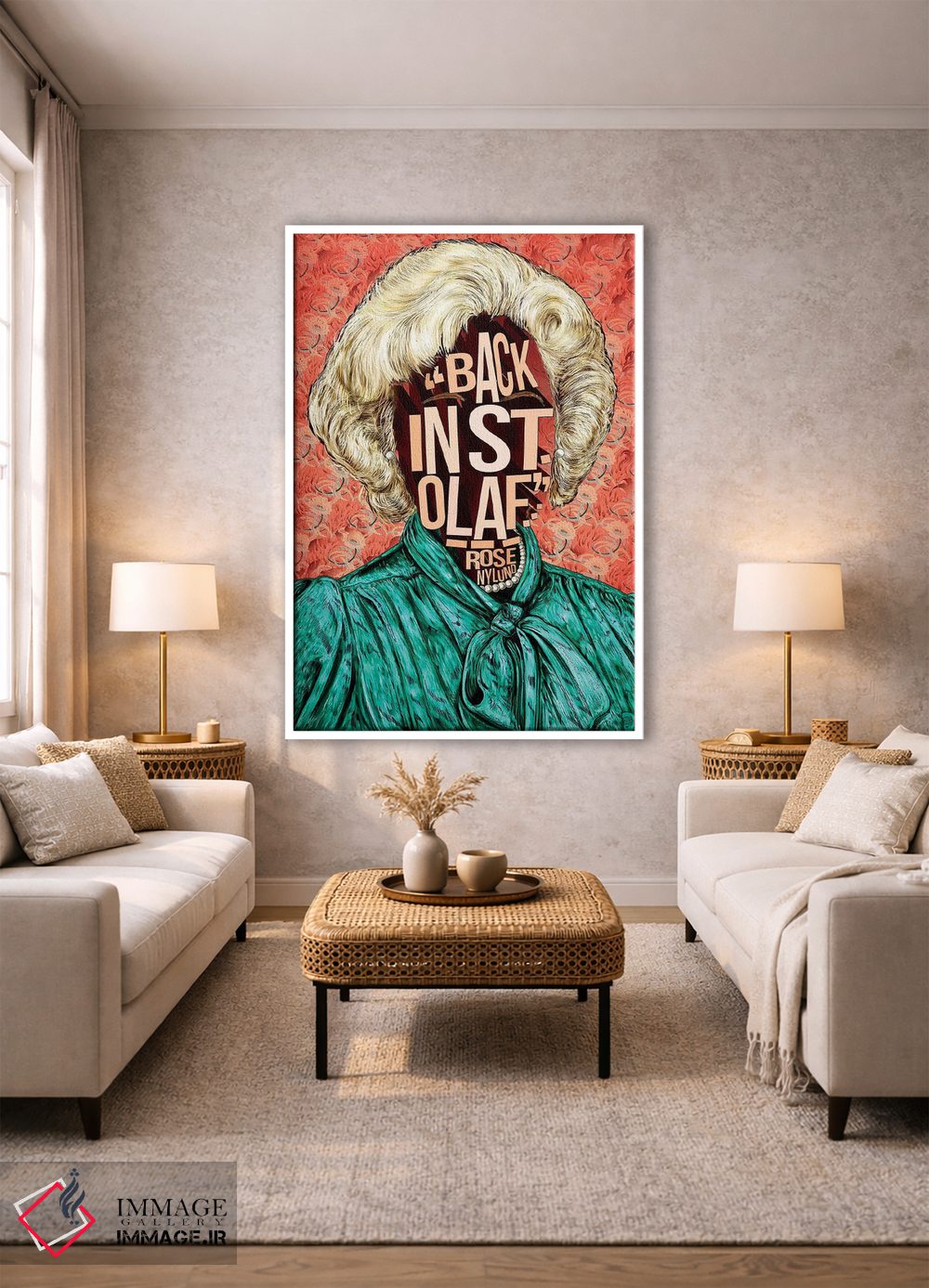 تابلو دکوراتیو رز اثر نیت جونز دیزاین - D1W