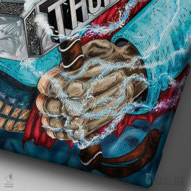 تابلو دکوراتیو من ارزشمندم اثر نیت جونز دیزاین - نمای نزدیک بافت بوم