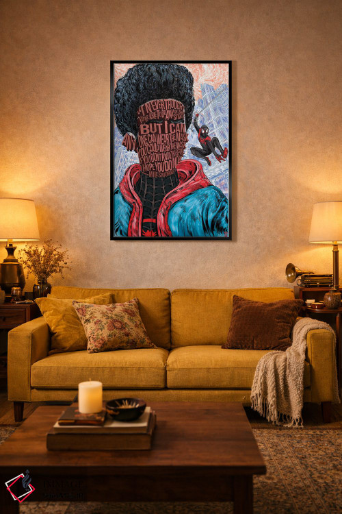 تابلو دکوراتیو هرکسی می تواند ماسک بزند اثر نیت جونز دیزاین - D4B