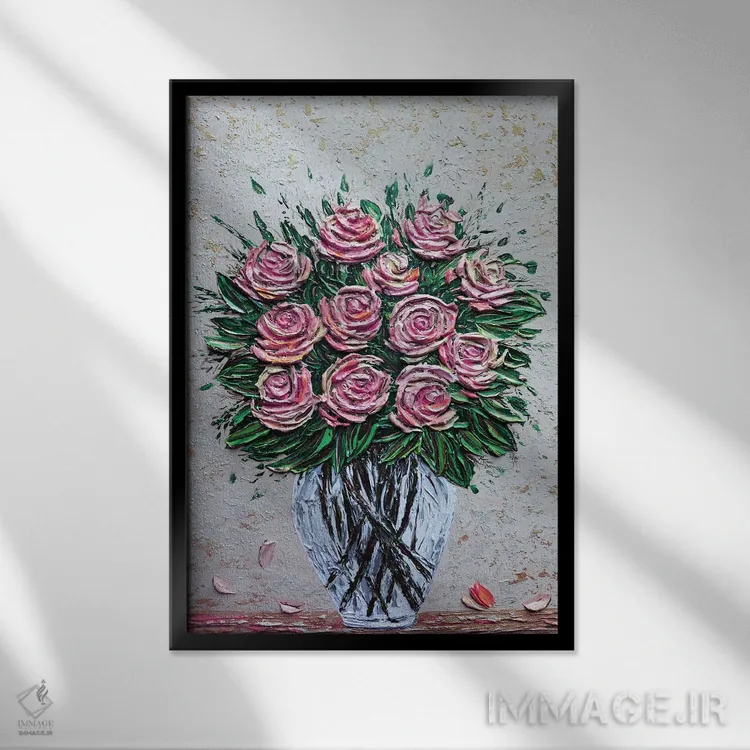 تابلو دکوراتیو دوازده دلیل برای دوست داشتنت اثر ندا خطیب - نمای قابدار مشکی