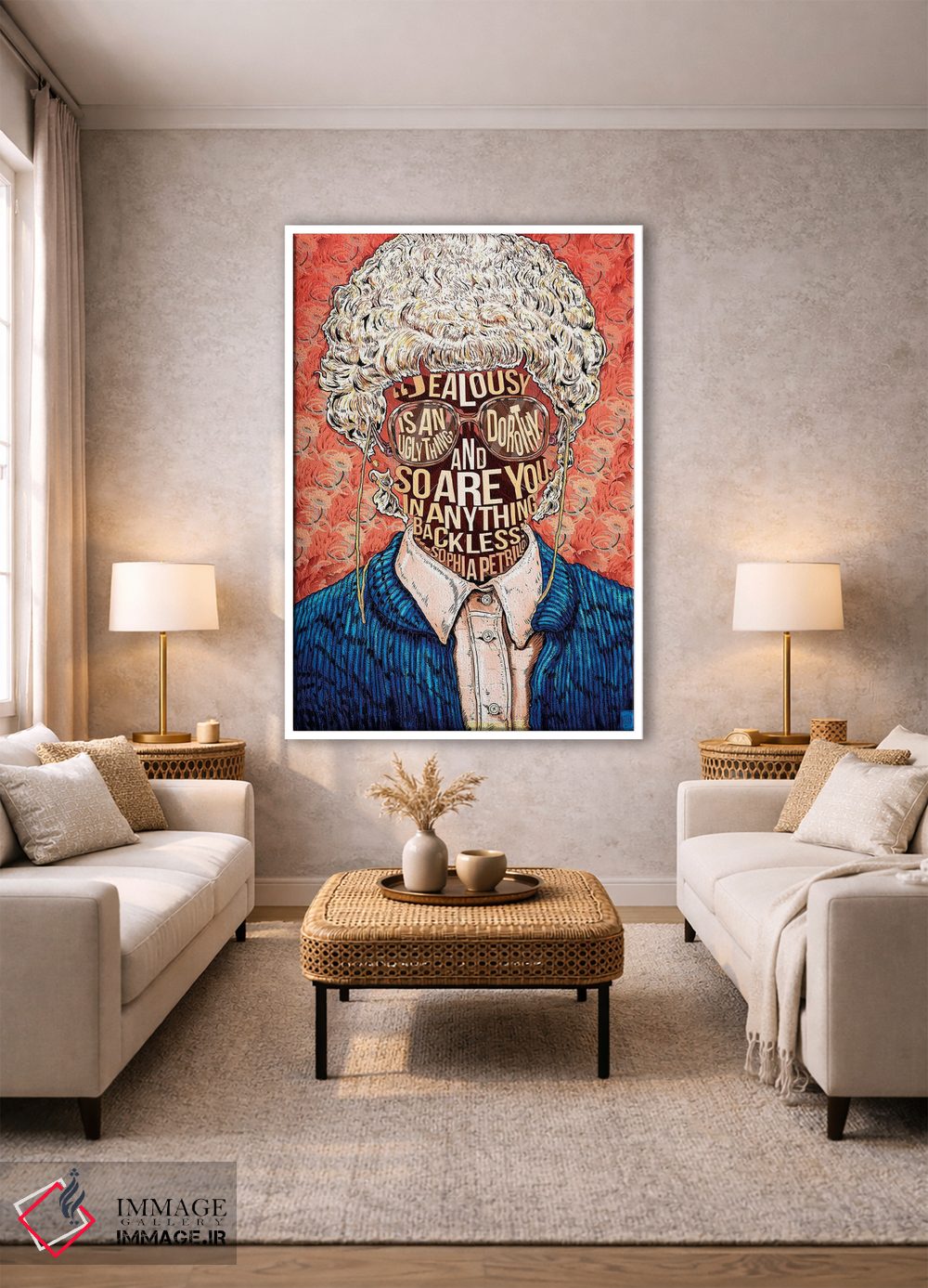 تابلو دکوراتیو سوفیا اثر نیت جونز دیزاین - D1W