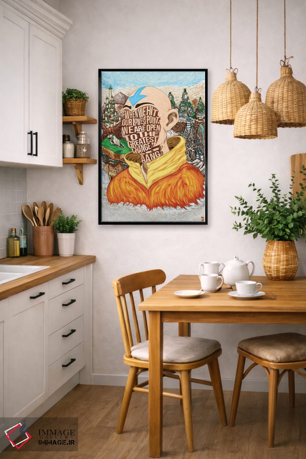 تابلو دکوراتیو پایین ترین نقطه اثر نیت جونز دیزاین - D6B