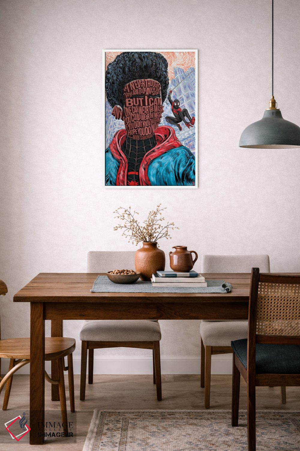 تابلو دکوراتیو هرکسی می تواند ماسک بزند اثر نیت جونز دیزاین - D5W