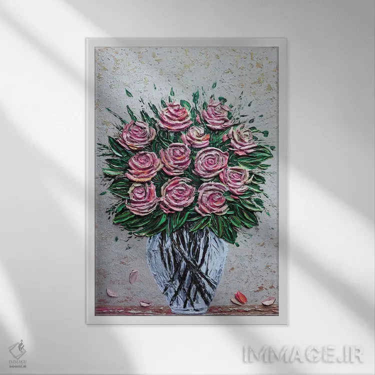 تابلو دکوراتیو دوازده دلیل برای دوست داشتنت اثر ندا خطیب - نمای قابدار سفید