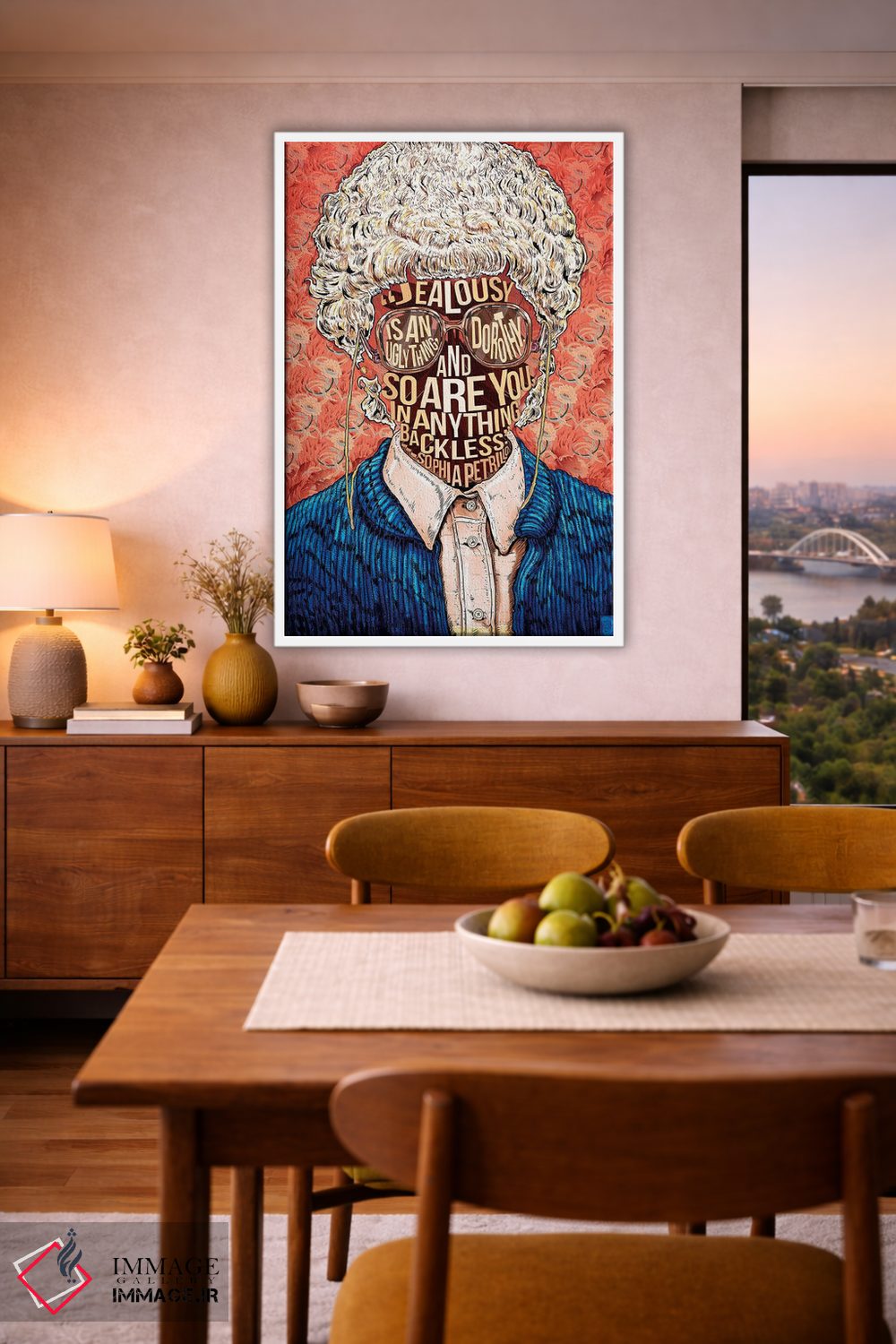 تابلو دکوراتیو سوفیا اثر نیت جونز دیزاین - D6W