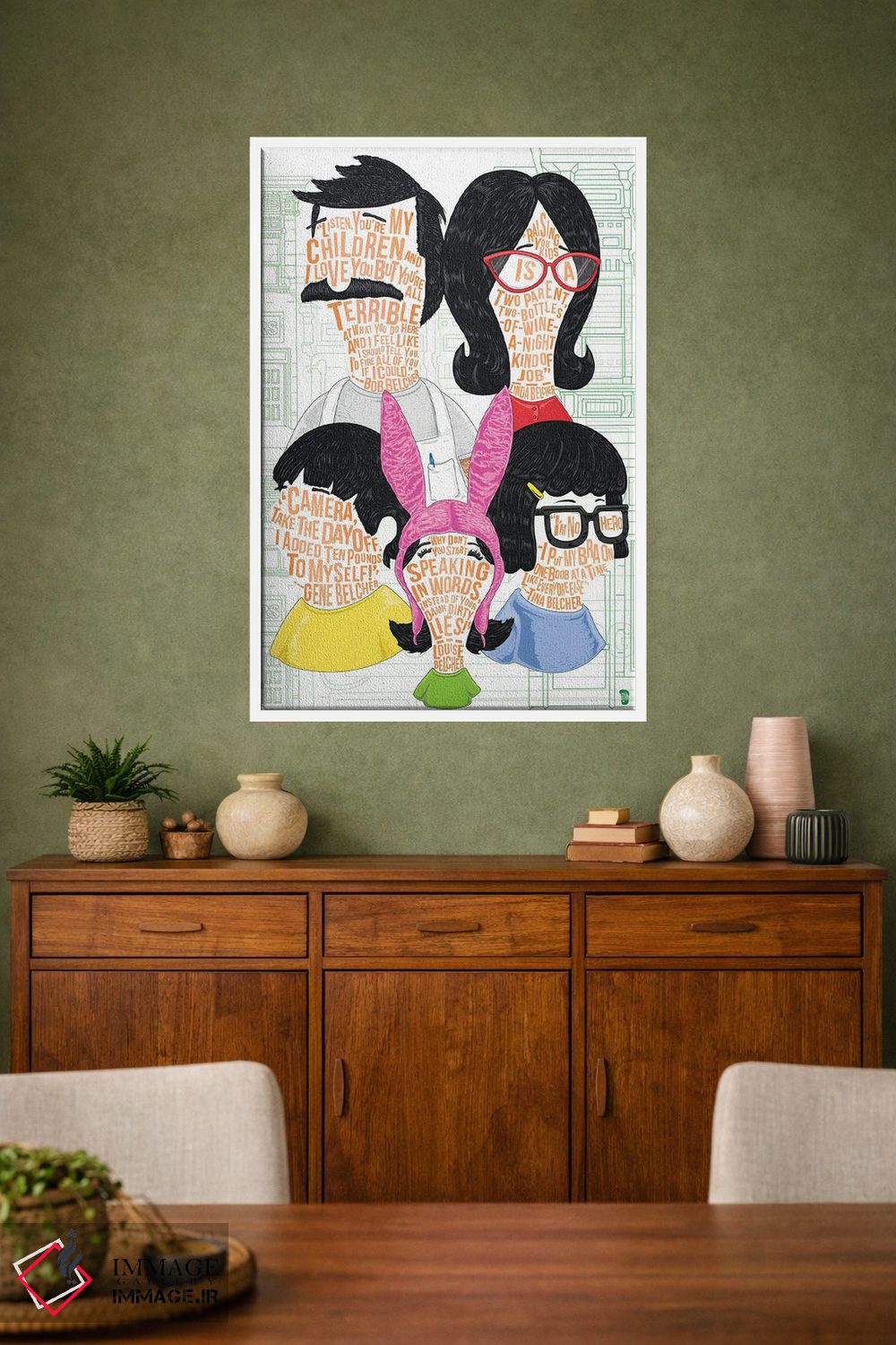 تابلو دکوراتیو تمام خانواده اثر نیت جونز دیزاین - D1W