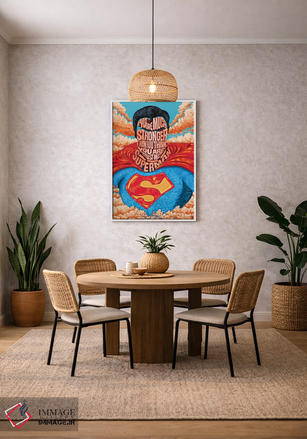 تابلو دکوراتیو تو خیلی قوی تر از چیزی هستی که فکر می کنی اثر نیت جونز دیزاین - D2W