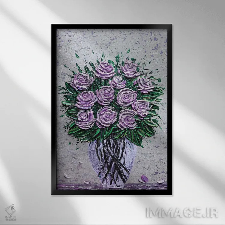 تابلو دکوراتیو دوازده دلیل برای دوست داشتنت اثر ندا خطیب - نمای قابدار مشکی