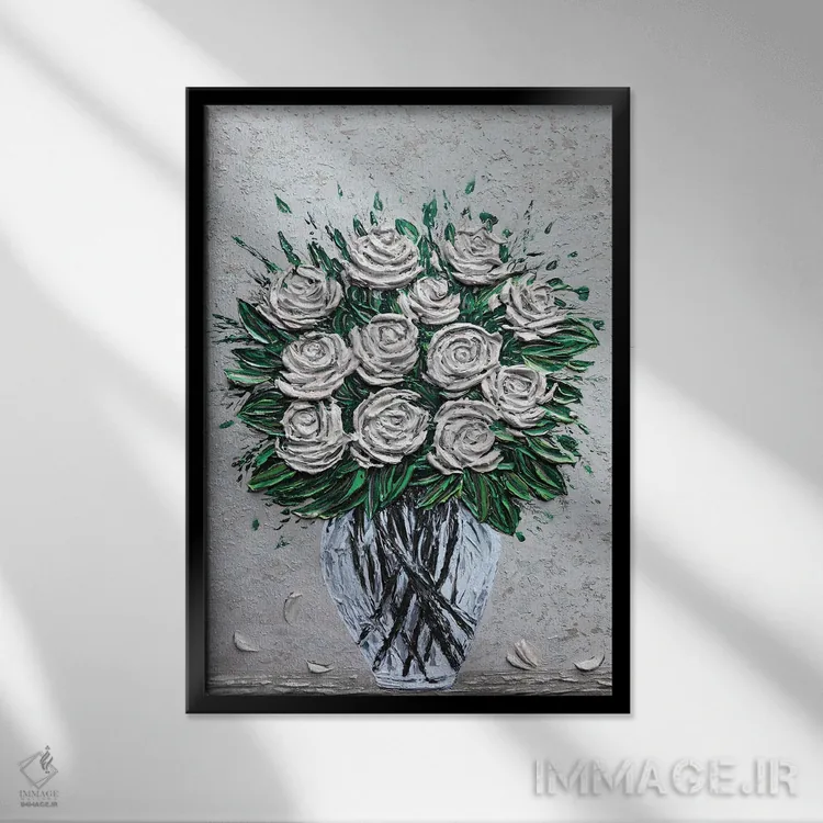 تابلو دکوراتیو دوازده دلیل برای دوست داشتنت اثر ندا خطیب - نمای قابدار مشکی
