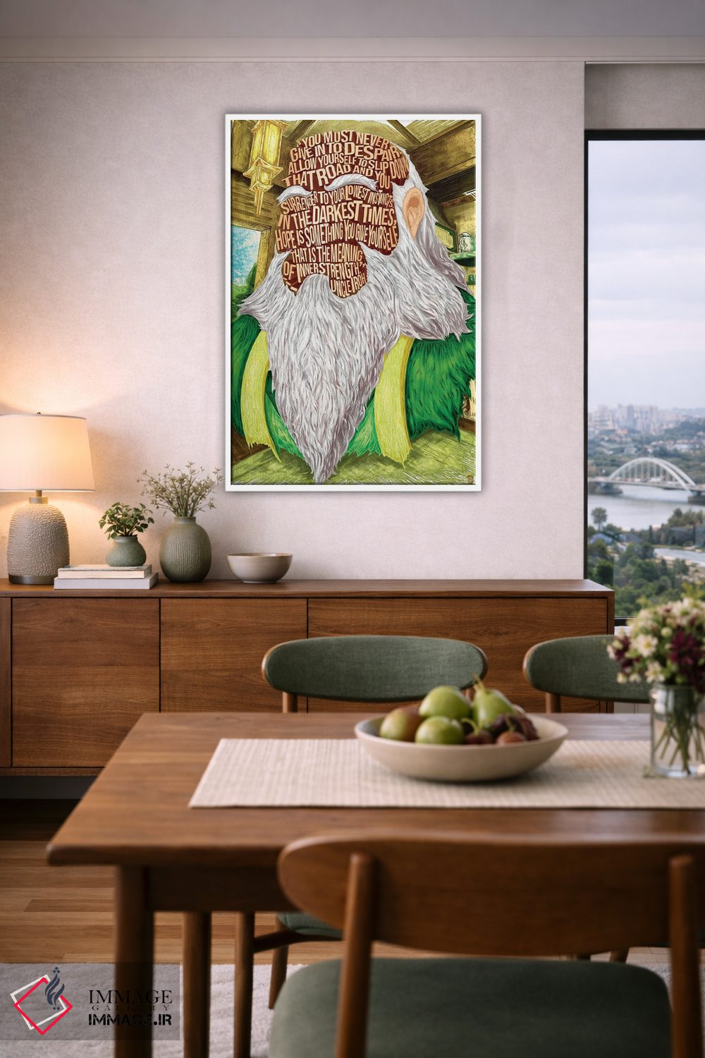 تابلو دکوراتیو هرگز تسلیم ناامیدی نشو اثر نیت جونز دیزاین - D6W