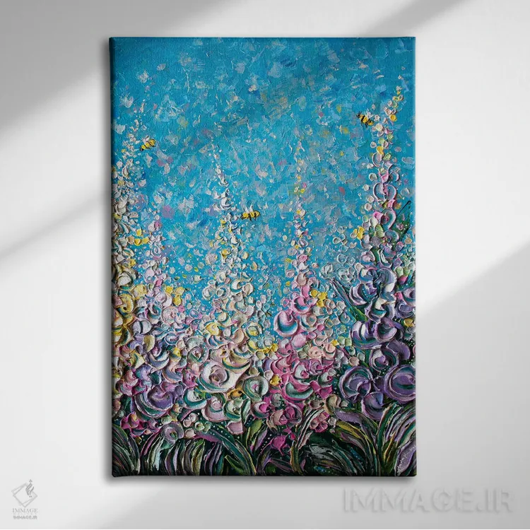 تابلو دکوراتیو خودت باش مثل زنبور اثر ندا خطیب - نمای روبهرو روی دیوار