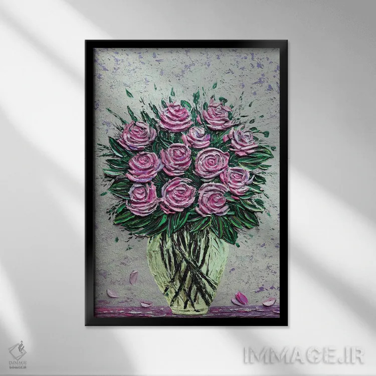 تابلو دکوراتیو دوازده دلیل برای دوست داشتنت اثر ندا خطیب - نمای قابدار مشکی