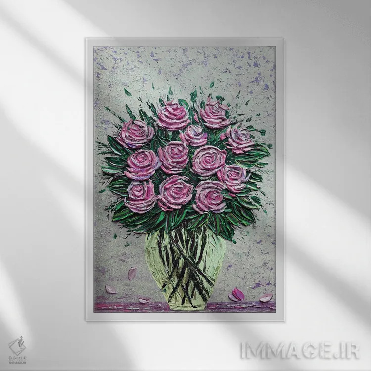 تابلو دکوراتیو دوازده دلیل برای دوست داشتنت اثر ندا خطیب - نمای قابدار سفید