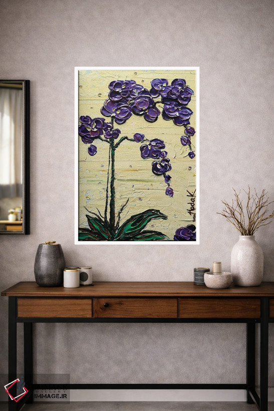 تابلو دکوراتیو ارکیده اثر ندا خطیب - D1W