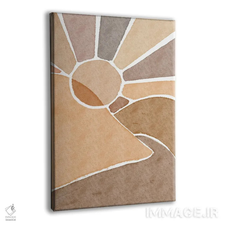 تابلو مینیمال منظره طلوع آفتاب اثر نیکی - نمای پرسپکتیو محصول