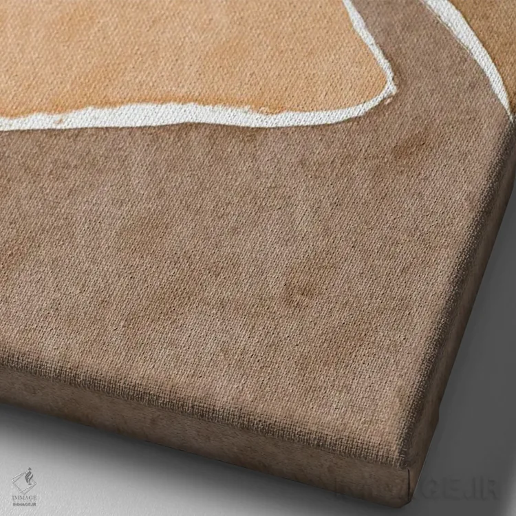 تابلو مینیمال منظره طلوع آفتاب اثر نیکی - نمای نزدیک بافت بوم