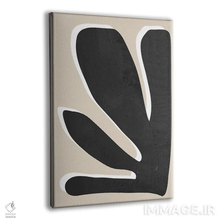 تابلو مینیمال مرجان سیاه اثر نیکی - نمای پرسپکتیو محصول