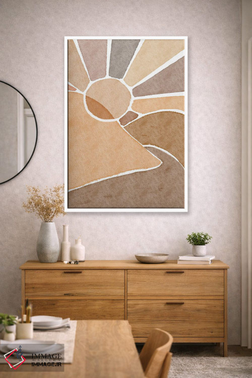 تابلو مینیمال منظره طلوع آفتاب اثر نیکی - D1W