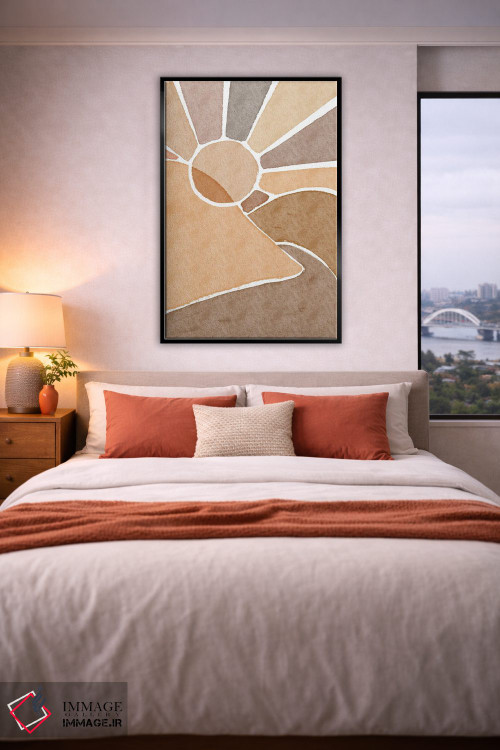 تابلو مینیمال منظره طلوع آفتاب اثر نیکی - D4B