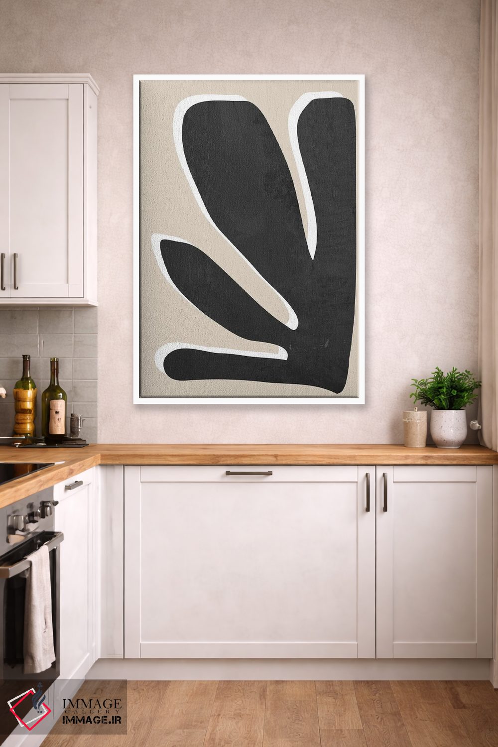 تابلو مینیمال مرجان سیاه اثر نیکی - D3W