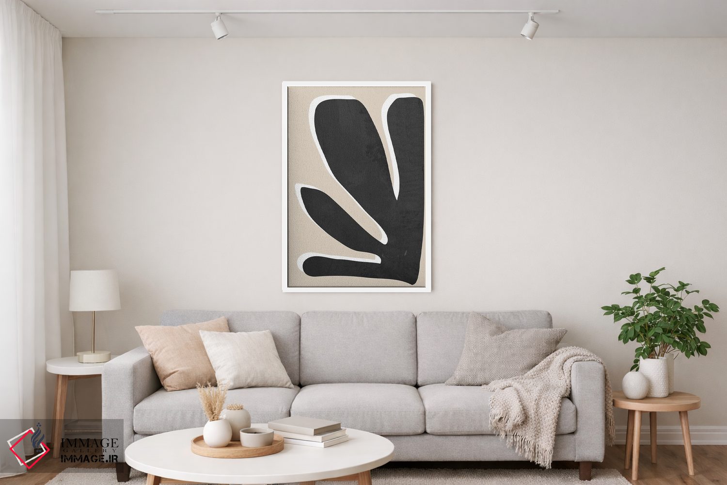 تابلو مینیمال مرجان سیاه اثر نیکی - D2W