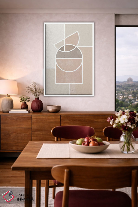 تابلو مینیمال هندسی نیمه قرن اثر نیکی - D3W