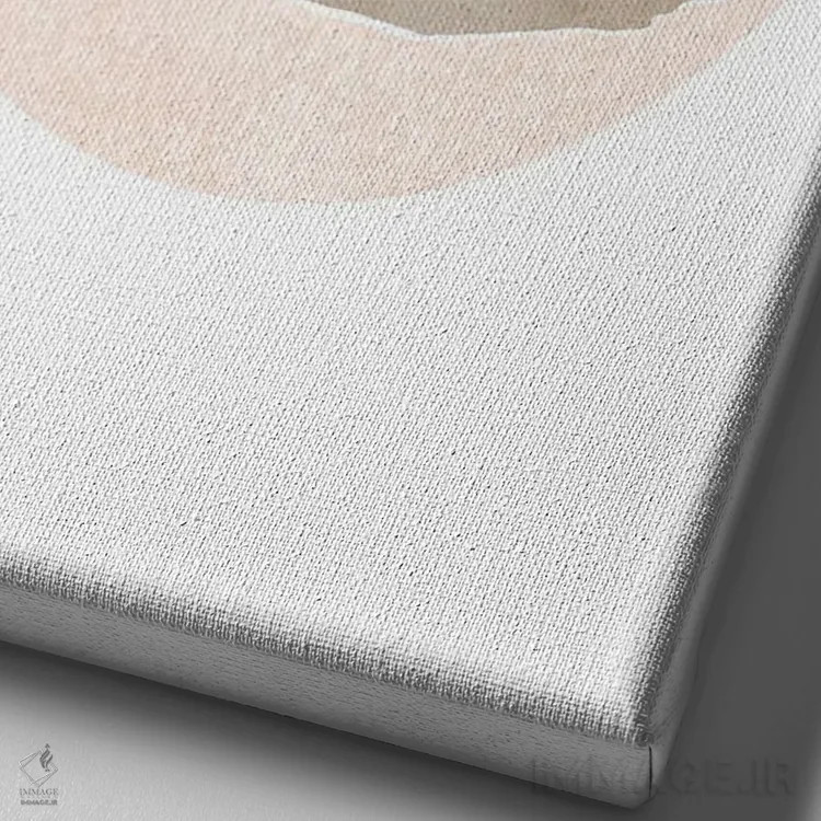 تابلو مینیمال طلوع آفتاب اثر نیکی - نمای نزدیک بافت بوم