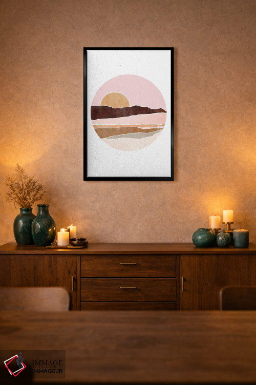 تابلو مینیمال طلوع آفتاب اثر نیکی - D2B