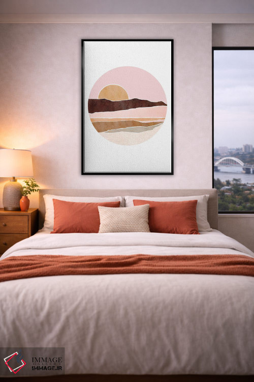 تابلو مینیمال طلوع آفتاب اثر نیکی - D4B