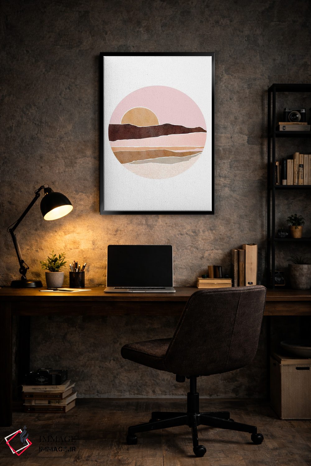 تابلو مینیمال طلوع آفتاب اثر نیکی - D6B