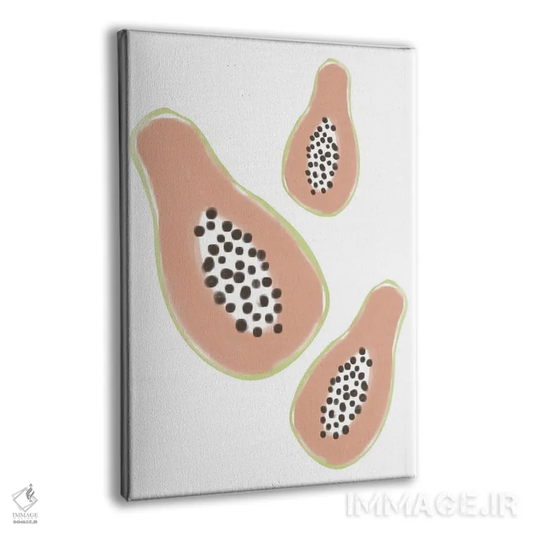 تابلو مینیمال پاپایا اثر نیکی - نمای پرسپکتیو محصول