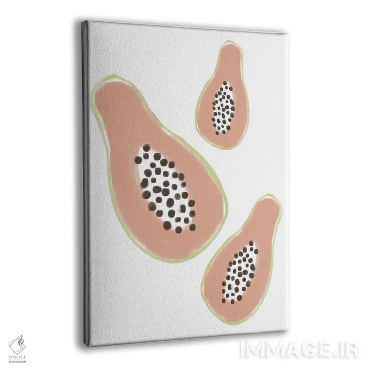 تابلو مینیمال پاپایا اثر نیکی - نمای پرسپکتیو محصول