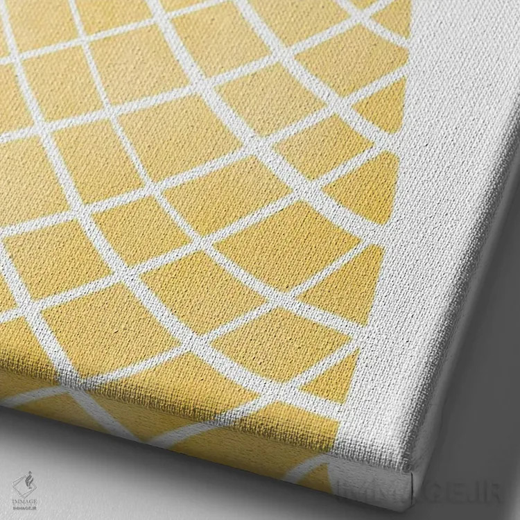 تابلو مینیمال آناناس اثر نیکی - نمای نزدیک بافت بوم