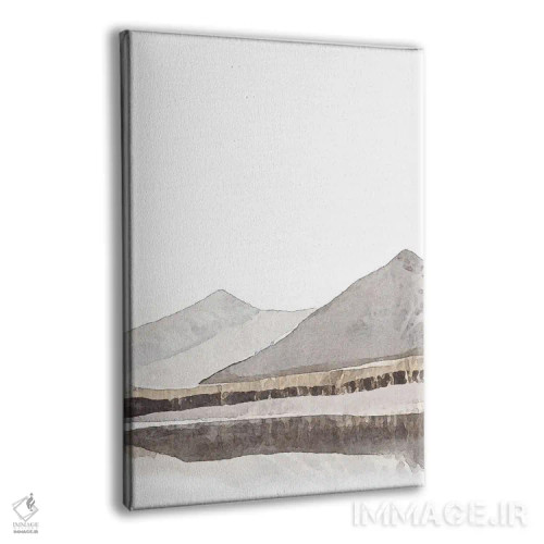 تابلو مینیمال کوهستان تک رنگ اثر نیکی - نمای پرسپکتیو محصول