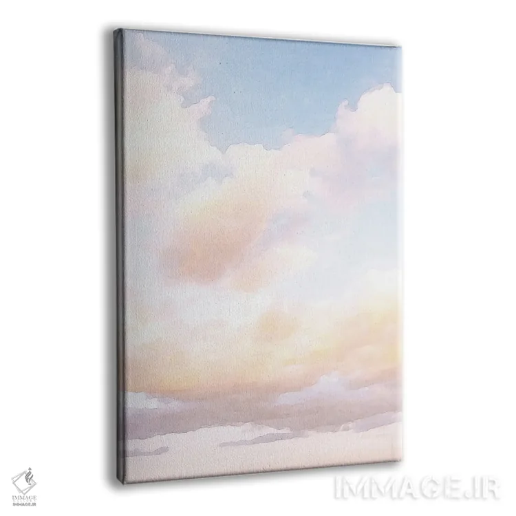 تابلو مینیمال ابر آسمان اثر نیکی - نمای پرسپکتیو محصول