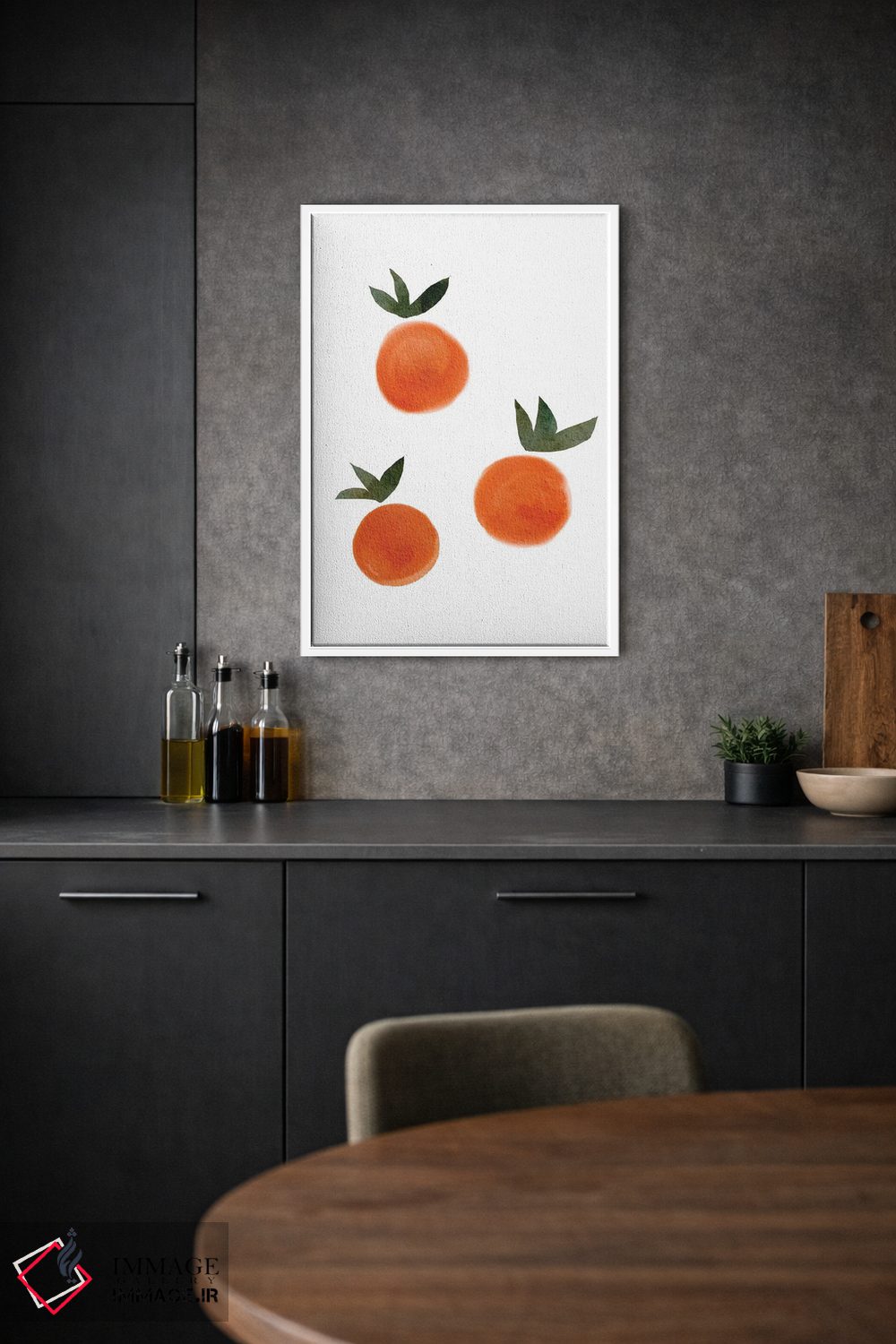تابلو مینیمال پرتقال اثر نیکی - D1W