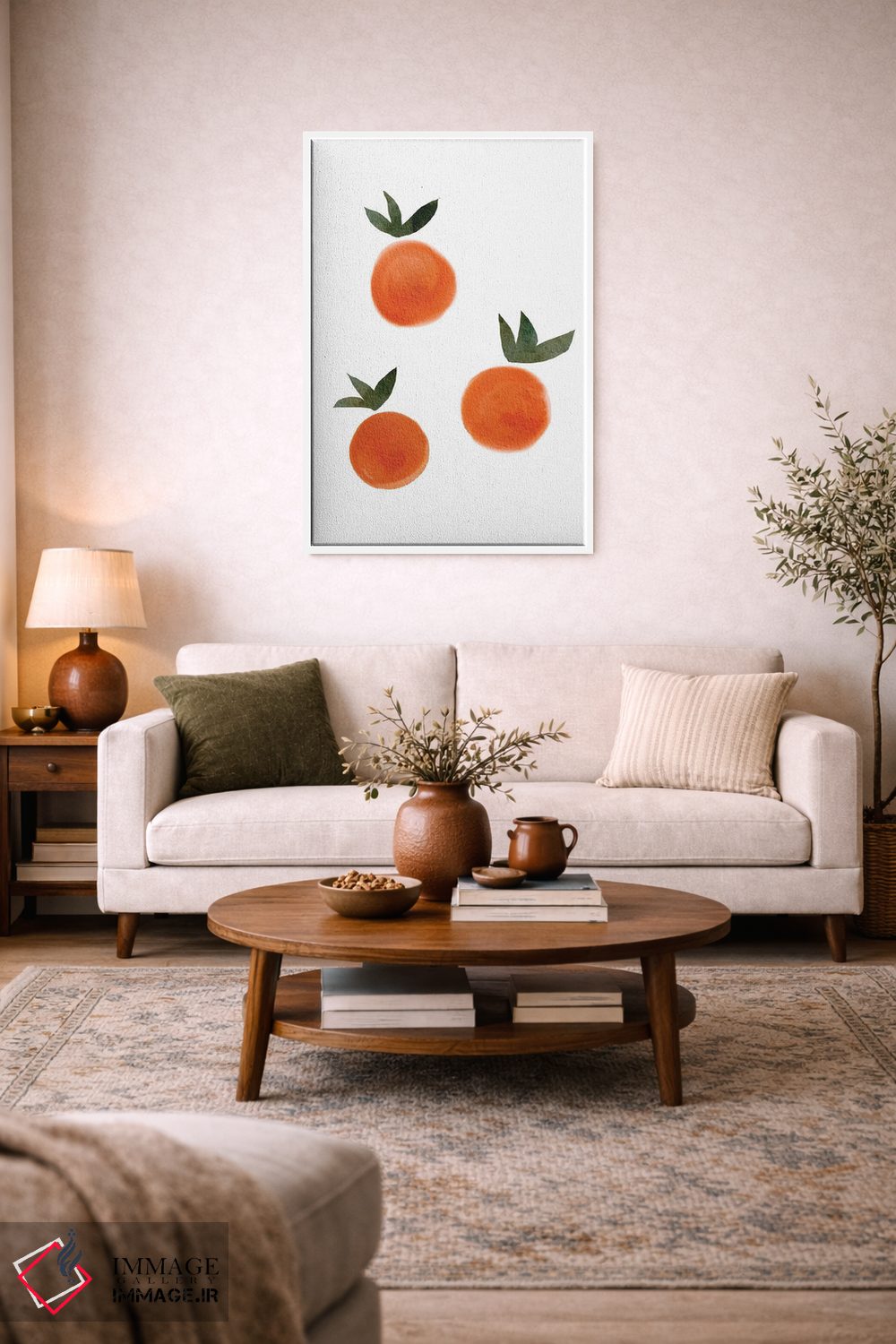 تابلو مینیمال پرتقال اثر نیکی - D4W