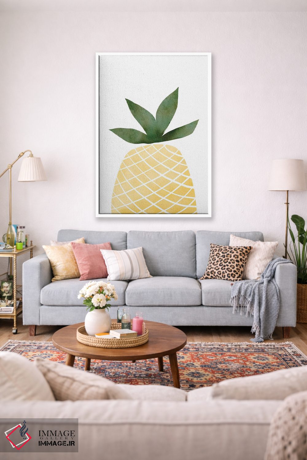 تابلو مینیمال آناناس اثر نیکی - D1W