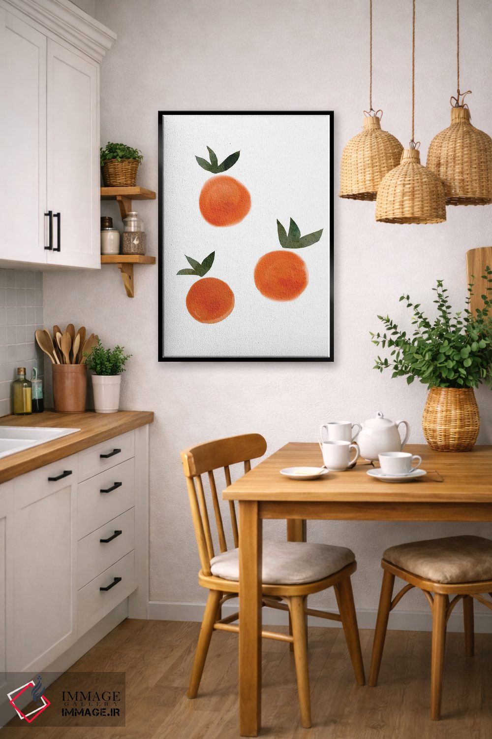 تابلو مینیمال پرتقال اثر نیکی - D6B