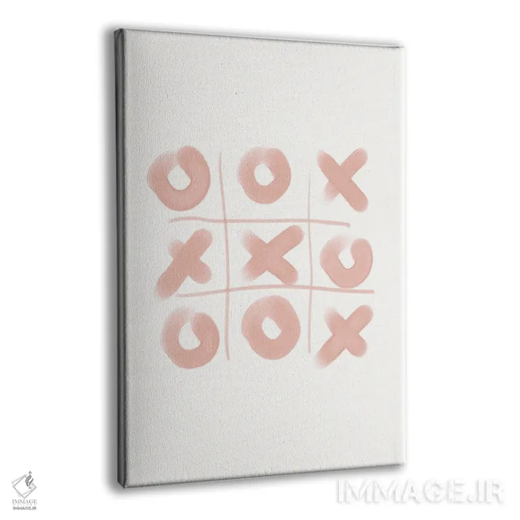 تابلو مینیمال XO اثر نیکی - نمای پرسپکتیو محصول