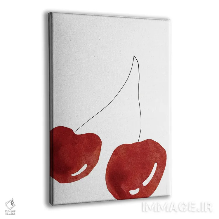 تابلو مینیمال آلبالو اثر نیکی - نمای پرسپکتیو محصول