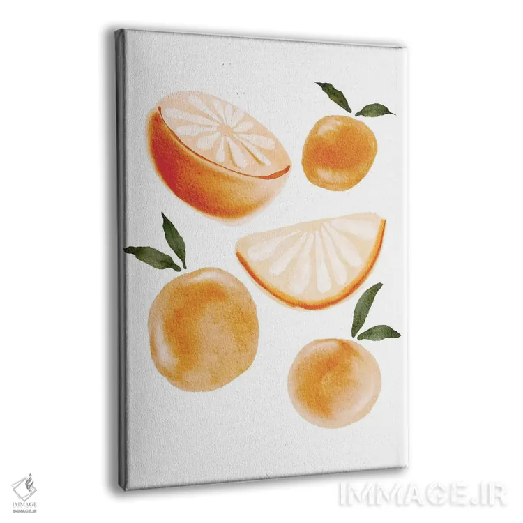 تابلو مینیمال پرتقال ها اثر نیکی - نمای پرسپکتیو محصول