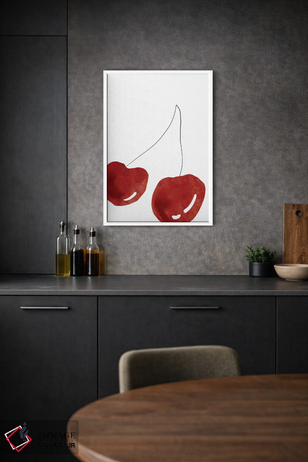 تابلو مینیمال آلبالو اثر نیکی - D1W