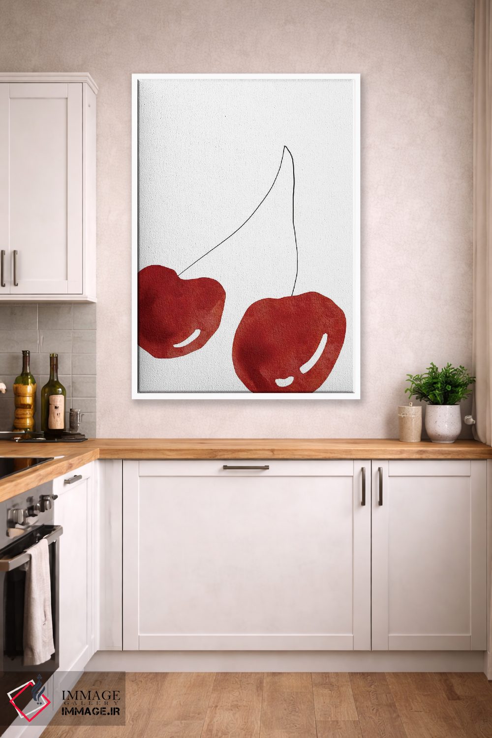 تابلو مینیمال آلبالو اثر نیکی - D4W