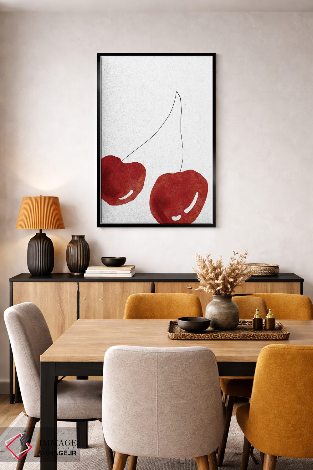 تابلو مینیمال آلبالو اثر نیکی - D5B