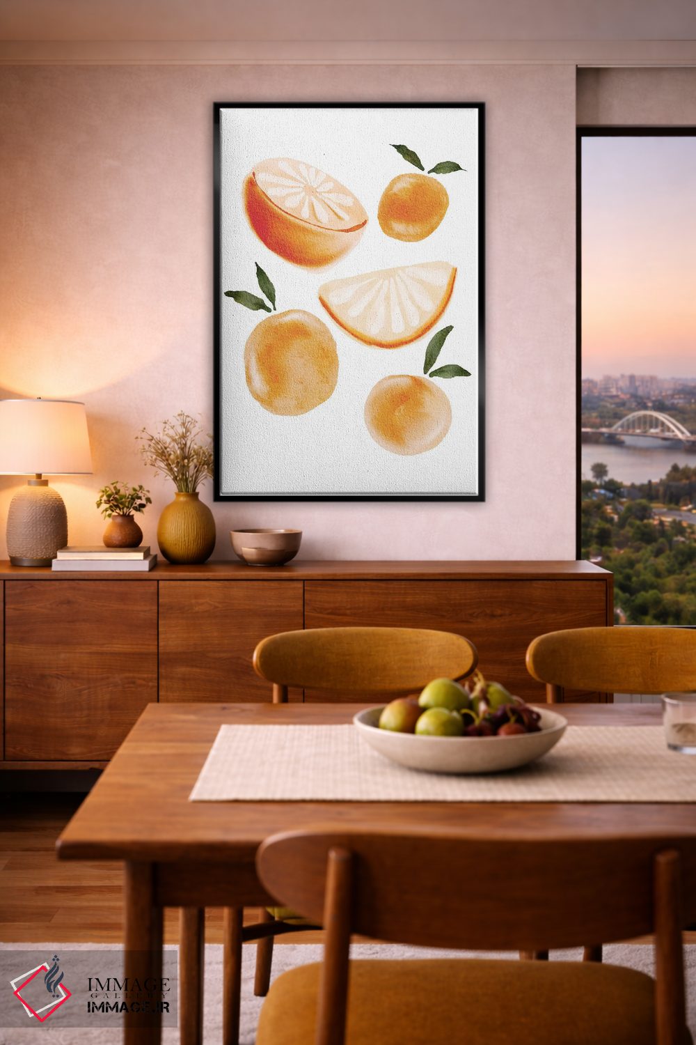تابلو مینیمال پرتقال ها اثر نیکی - D6B