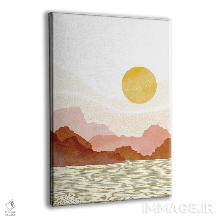 تابلو مینیمال جزایر غروب اثر نیکی - نمای پرسپکتیو محصول